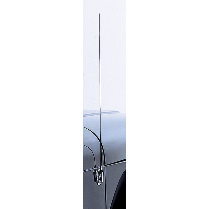 Jeep Wrangler TJ Antenna Mast & Base - Rear - Rugged Ridge - OE Style - Stainless Steel - `97-`06